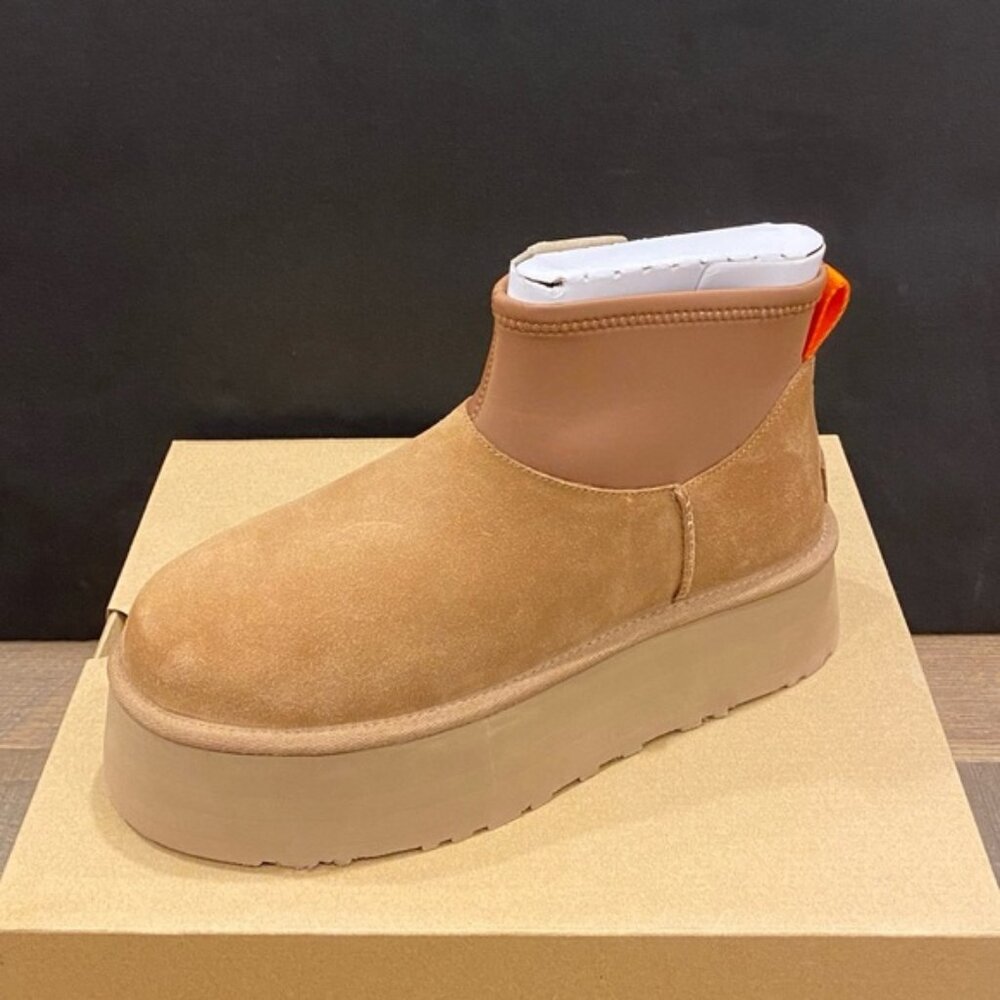 UGG Women's Classic Mini Dipper Platform Chestnut Ankle Boots Bootie Shoes